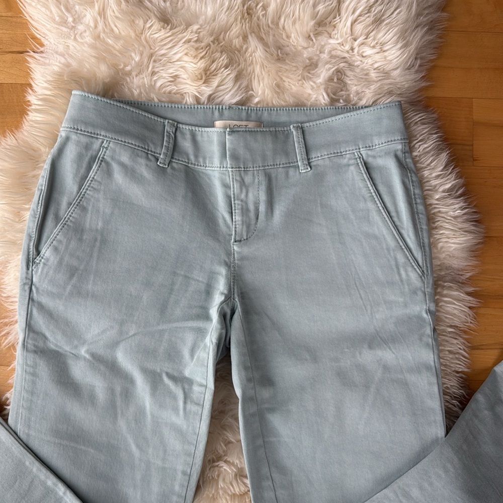 Light Green/Blue Loft Pants, size 0 - Picture 2 of 9